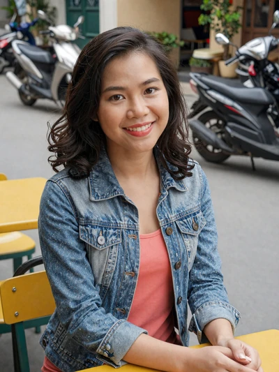 Thanh Le, 24, verified Vietnamese design student at Hanoi cafe - authentic verified dating profile example