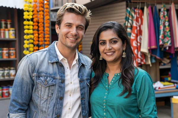 Mike and Priya, LoveZoneTip success couple from USA and India