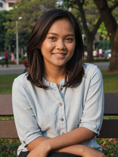 Wulan, 31, Indonesian nurse in park in Surabaya - date Indonesian women online