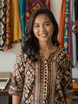 Dewi Kusuma, 26, Indonesian batik artist in Yogyakarta - family-centered profile on asian dating platform