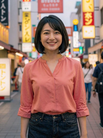 Haruka, 31, Japanese woman on Osaka street - Japan dating site profile