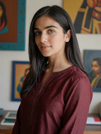 Ayesha, 26, Pakistani woman in art studio - Pakistani women dating online