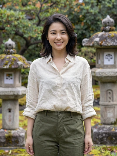 Emi, 28, Japanese dentist in Osaka Japanese garden - date Japanese singles