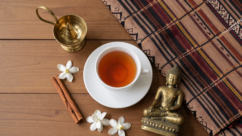 Sri Lankan cultural items including brass lamp Ceylon tea batik fabric and cinnamon representing Sri Lankan dating traditions