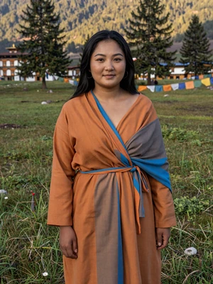 Sonam, 27, Bhutanese woman in Bumthang Valley meadow - Bhutanese singles dating