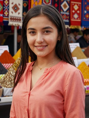 Jamilya, 28, Kyrgyz woman at Osh bazaar - date Kyrgyz women online
