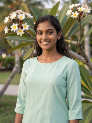 Aminath, 25, Maldivian marine biologist in tropical garden in Malé - Maldivian women dating profile