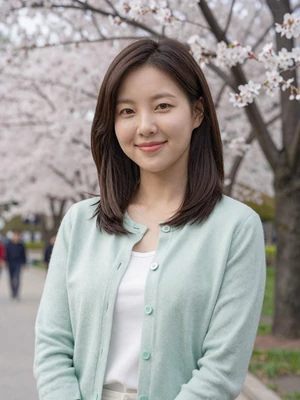 Hayoung, 31, Korean nurse in Seoul cherry blossom park - date Korean women online