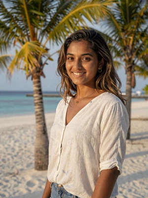 Shifana, 23, Maldivian student on beach in Malé - meet Maldivian women online