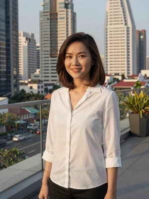 Thao, 29, Vietnamese woman on Saigon rooftop - meet Vietnamese singles