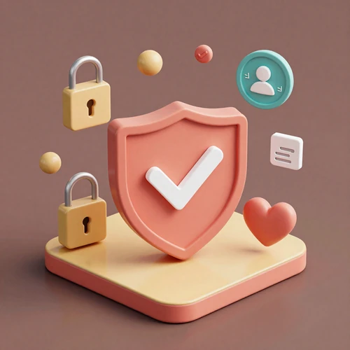 LoveZoneTip security features illustration showing verification shield for safe asian dating